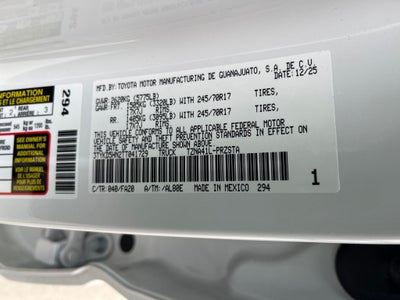 2026 Toyota Tacoma SR