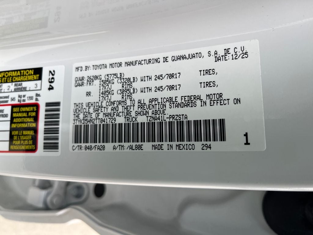 2026 Toyota Tacoma SR