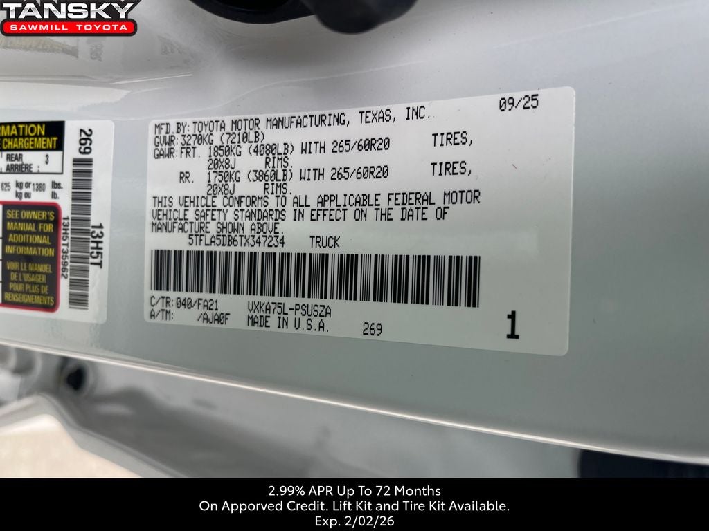 2026 Toyota Tundra SR5