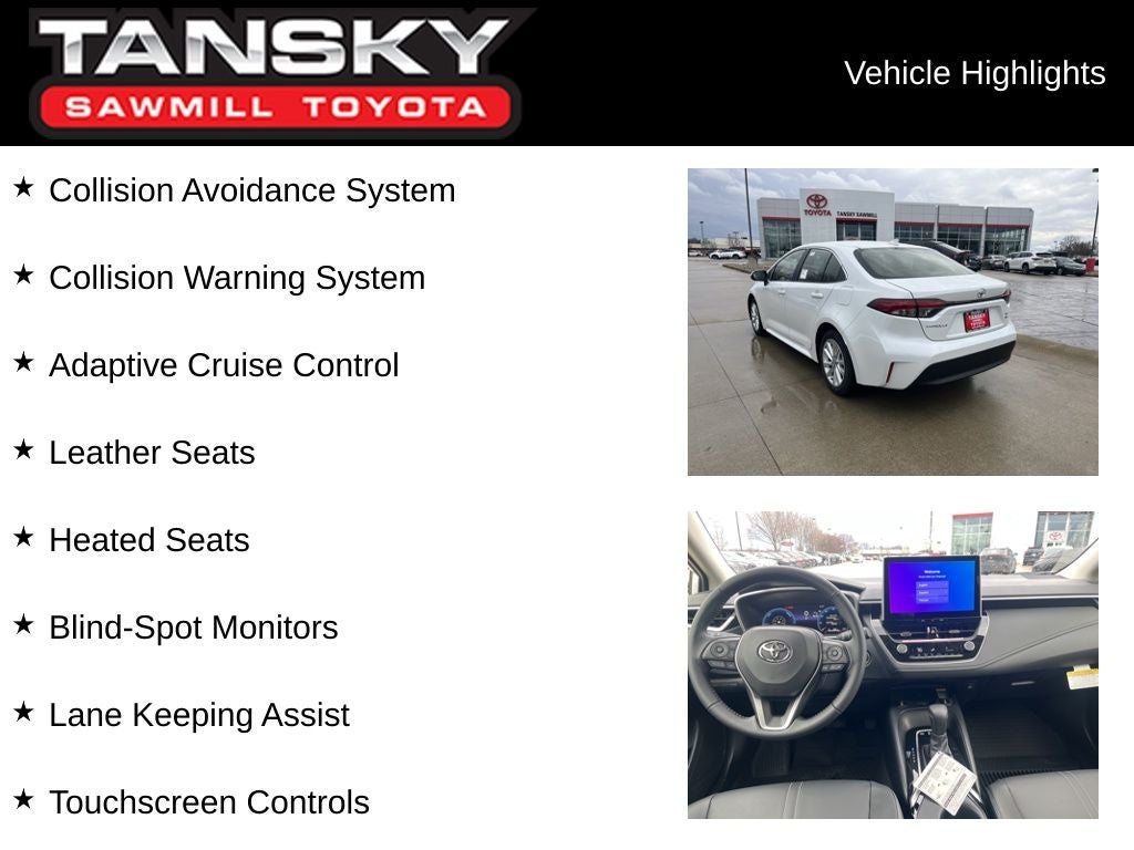 2026 Toyota Corolla Hybrid XLE