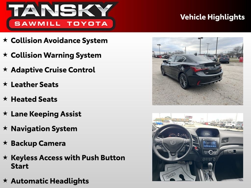 2019 Acura ILX Technology & A-Spec Packages