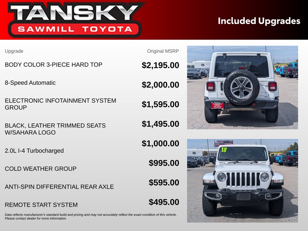 2018 Jeep Wrangler Unlimited Sahara