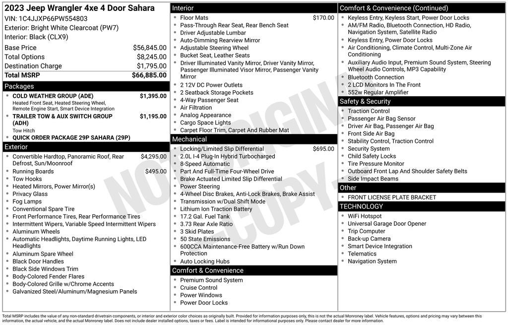 2023 Jeep Wrangler Sahara 4xe