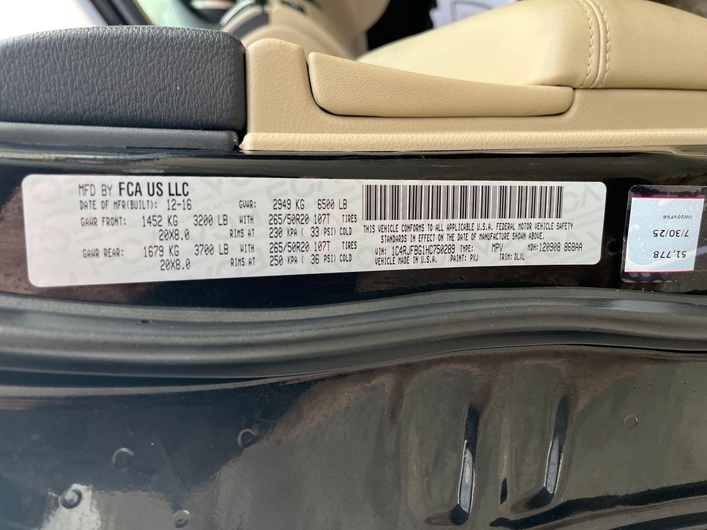 2017 Jeep Grand Cherokee Limited