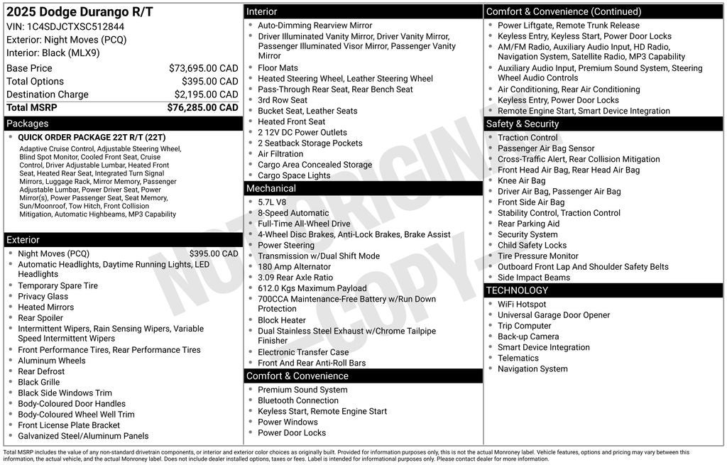 2025 Dodge Durango R/T Plus