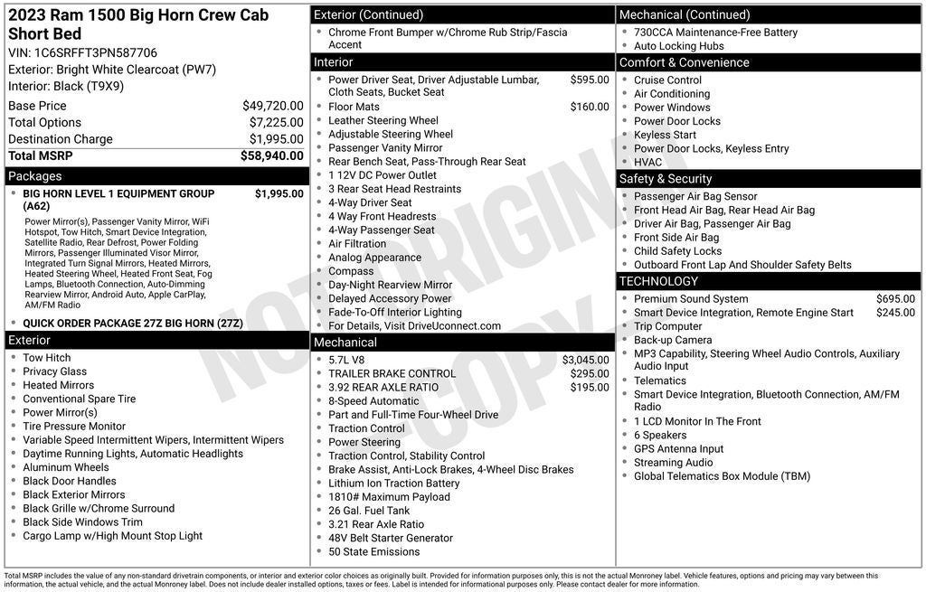 2023 RAM 1500 Big Horn/Lone Star