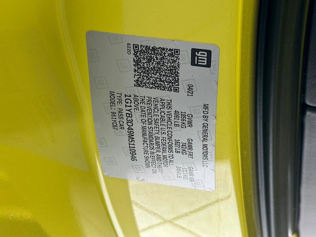 2021 Chevrolet Corvette Stingray 2LT