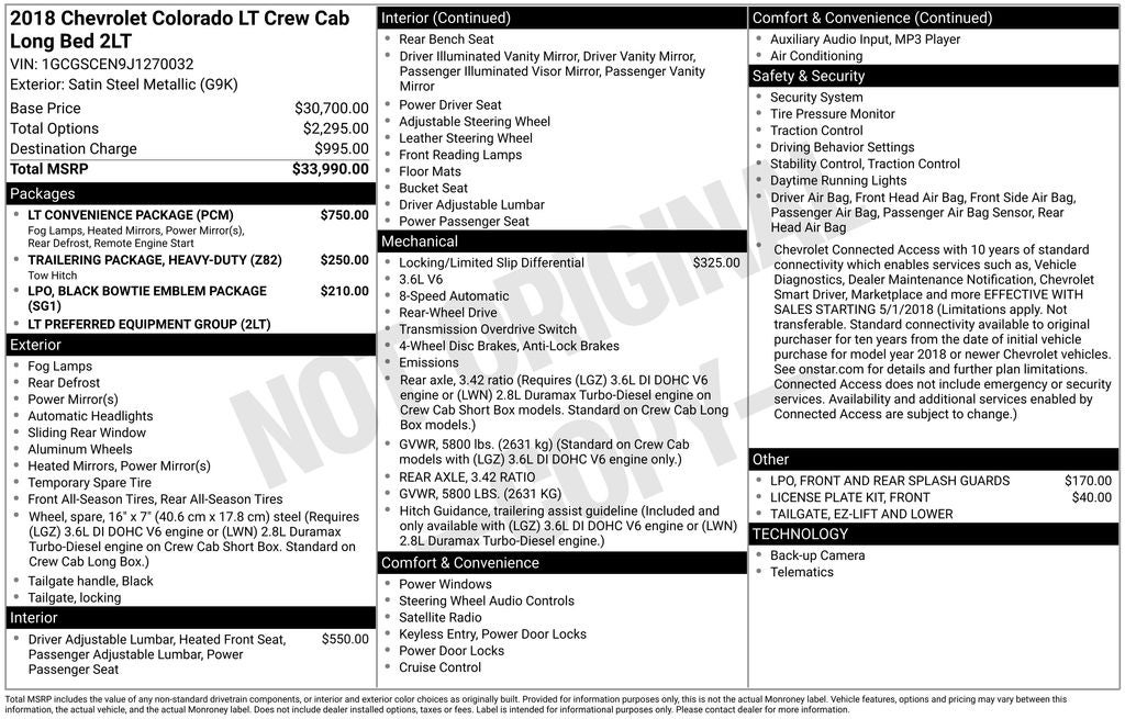 2018 Chevrolet Colorado LT