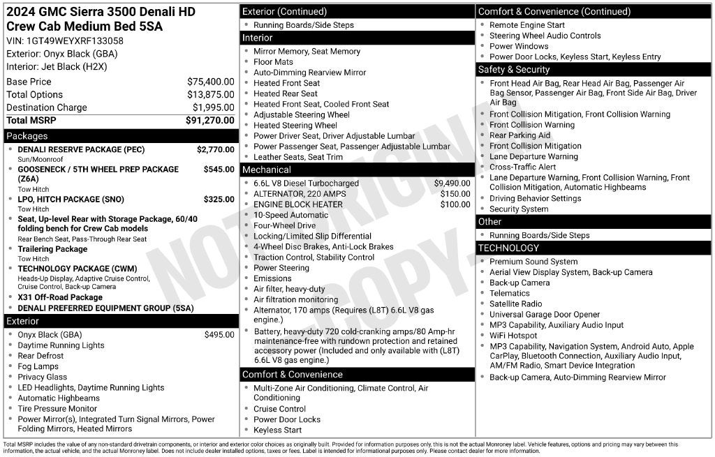 2024 GMC Sierra 3500HD Denali