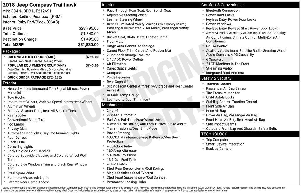 2018 Jeep Compass Trailhawk