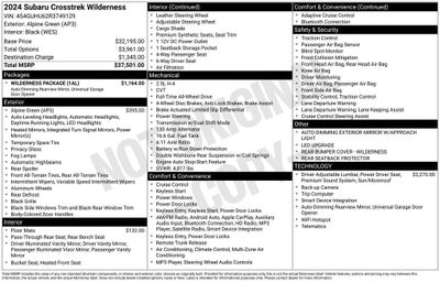 2024 Subaru Crosstrek Wilderness