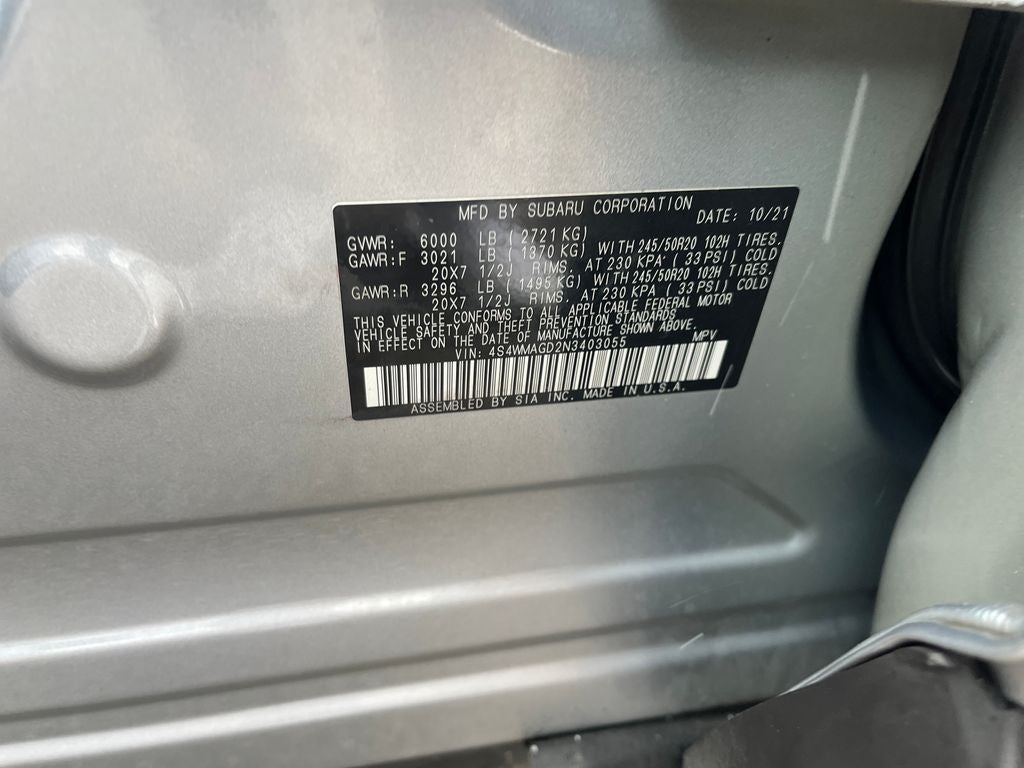 2022 Subaru Ascent Onyx Edition