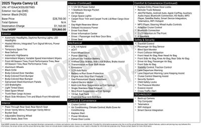 2025 Toyota Camry LE