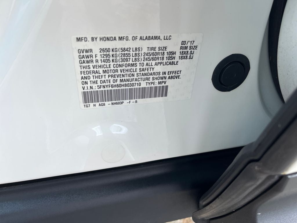 2017 Honda Pilot EX-L w/Honda Sensing