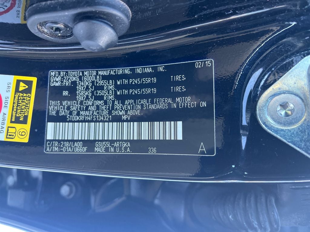 2015 Toyota Highlander Limited Platinum V6