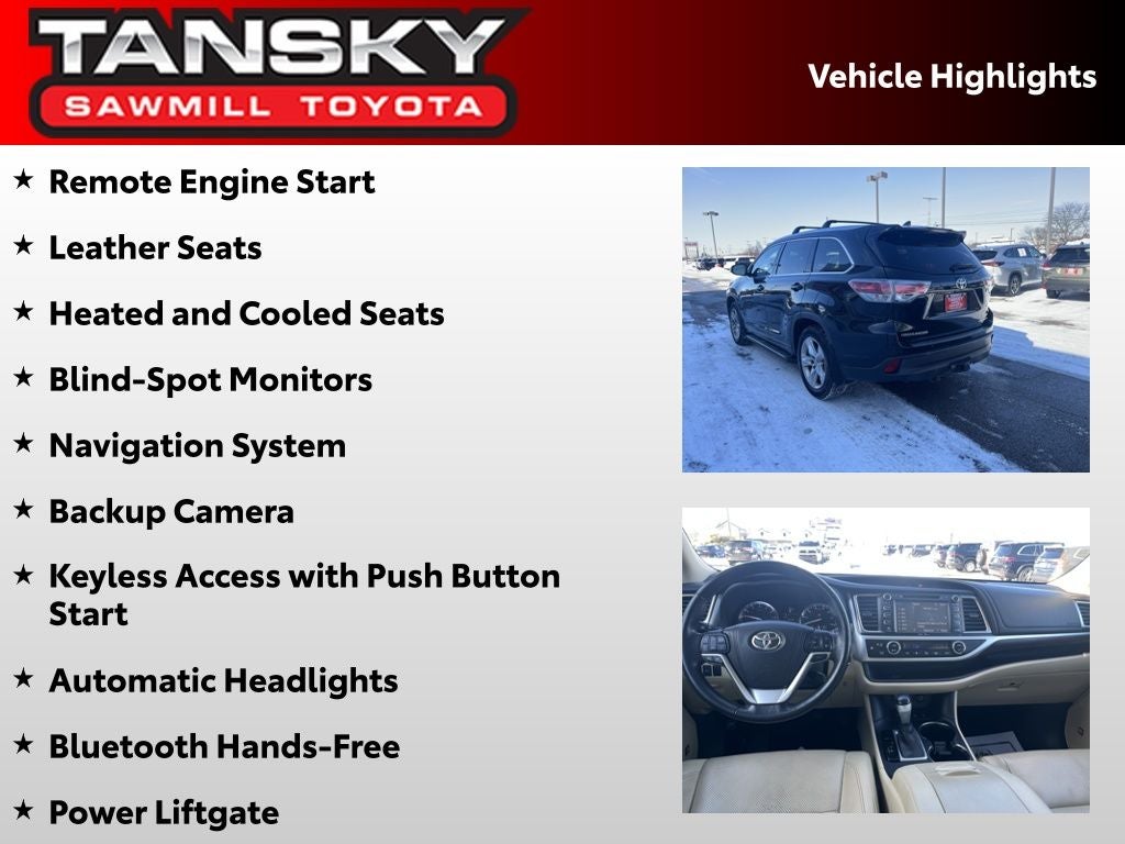 2015 Toyota Highlander Limited Platinum V6