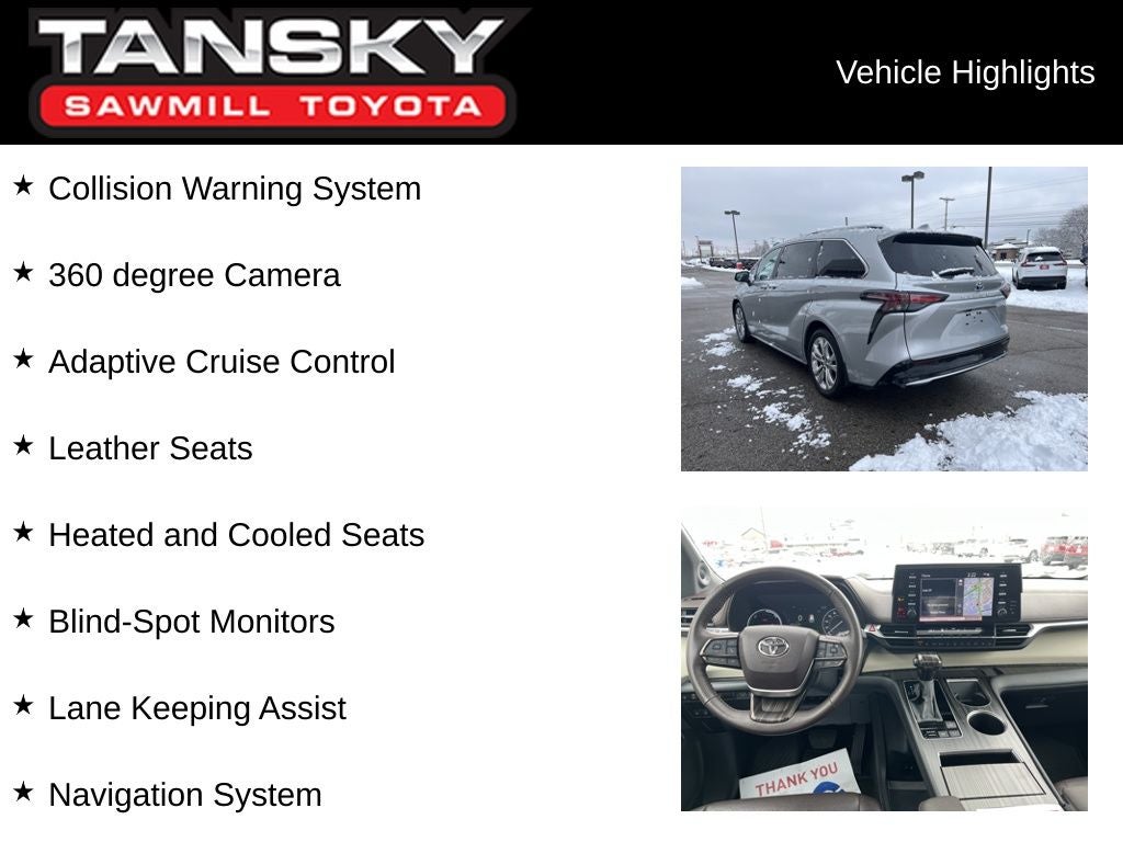 2024 Toyota Sienna Platinum 7 Passenger