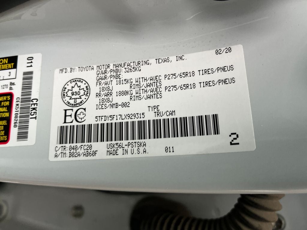 2020 Toyota Tundra SR5