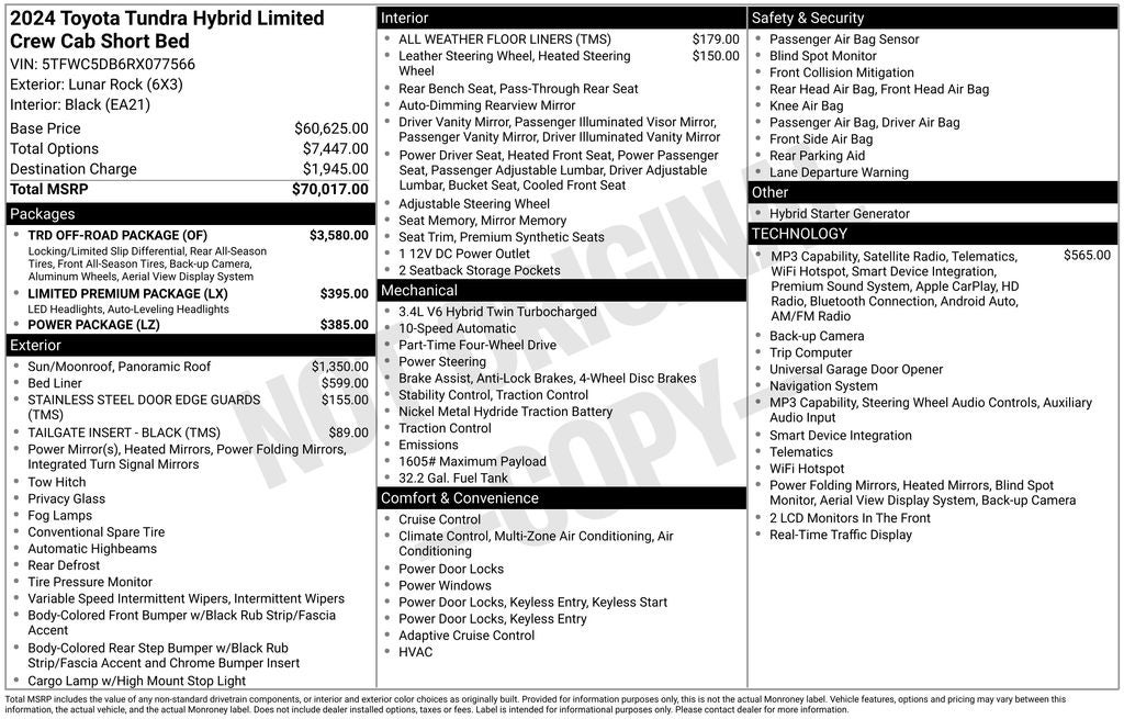 2024 Toyota Tundra Hybrid Limited