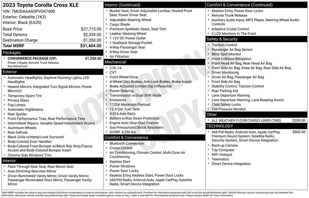 2023 Toyota Corolla Cross XLE
