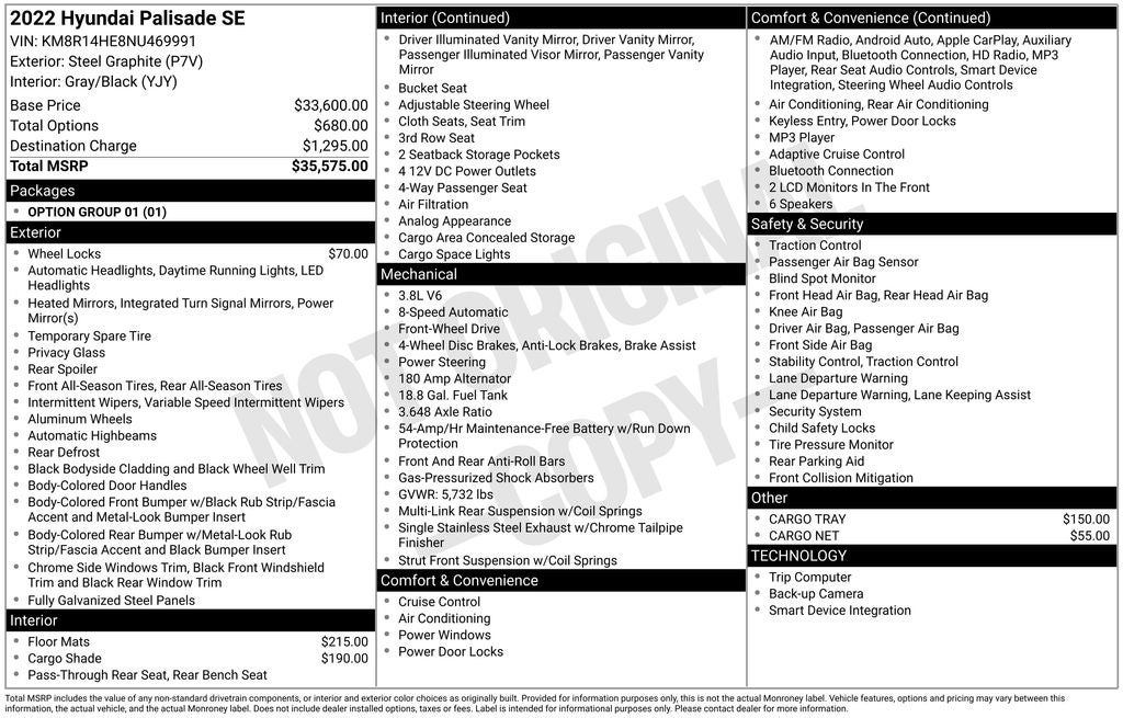 2022 Hyundai Palisade SE
